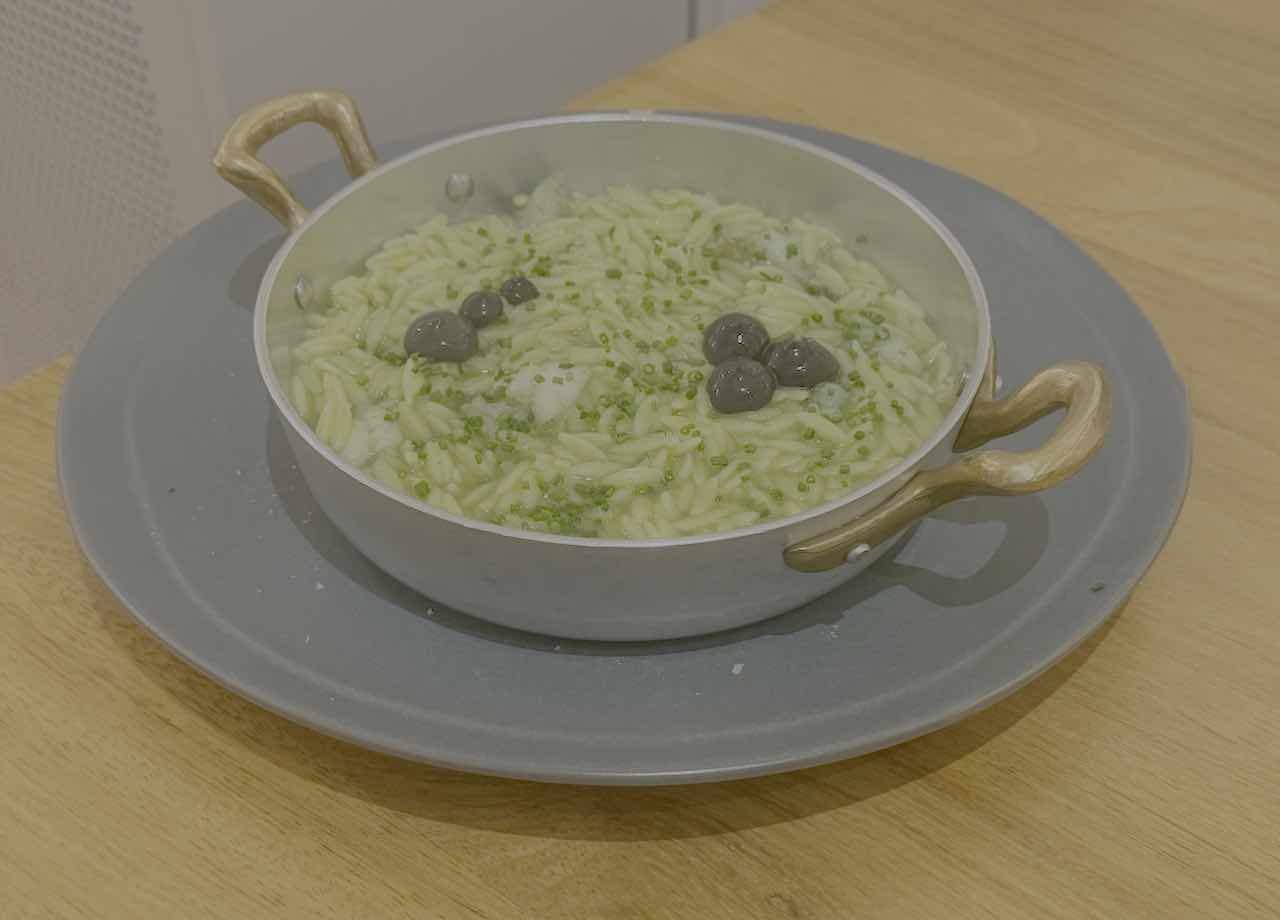 Falso risotto de rape y plancton marino del restaurante Antídoto en Laredo, Cantabria