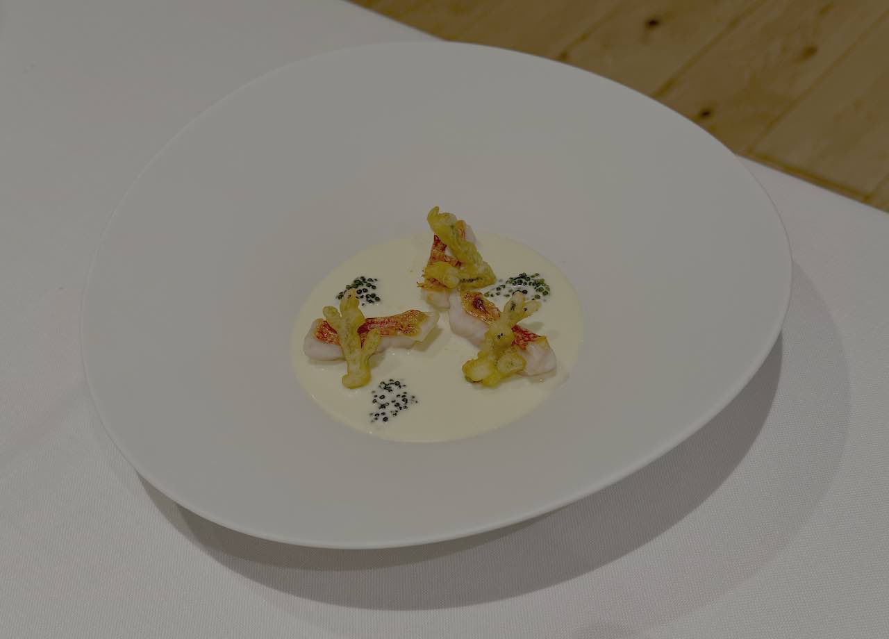 Ceviche de salmonete al Orio del restaurante Ikaro* en Logroño, La Rioja