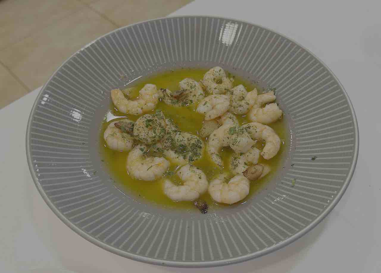 Gambas al ajillo del restaurante Gelín en Nueva Montaña, Santander (Cantabria)