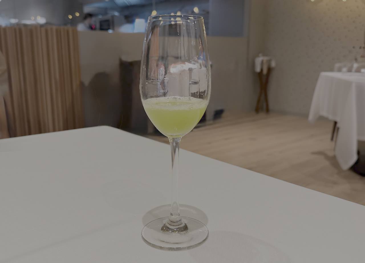 Sorbete de manzana del restaurante Ikaro* en Logroño, La Rioja