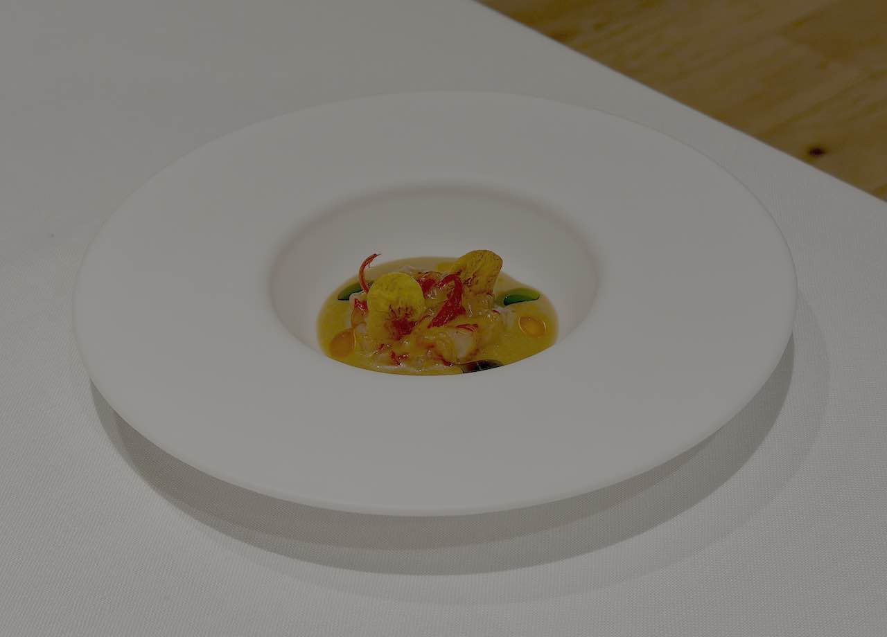 Tartar de carabinero y viche del restaurante Ikaro* en Logroño, La Rioja