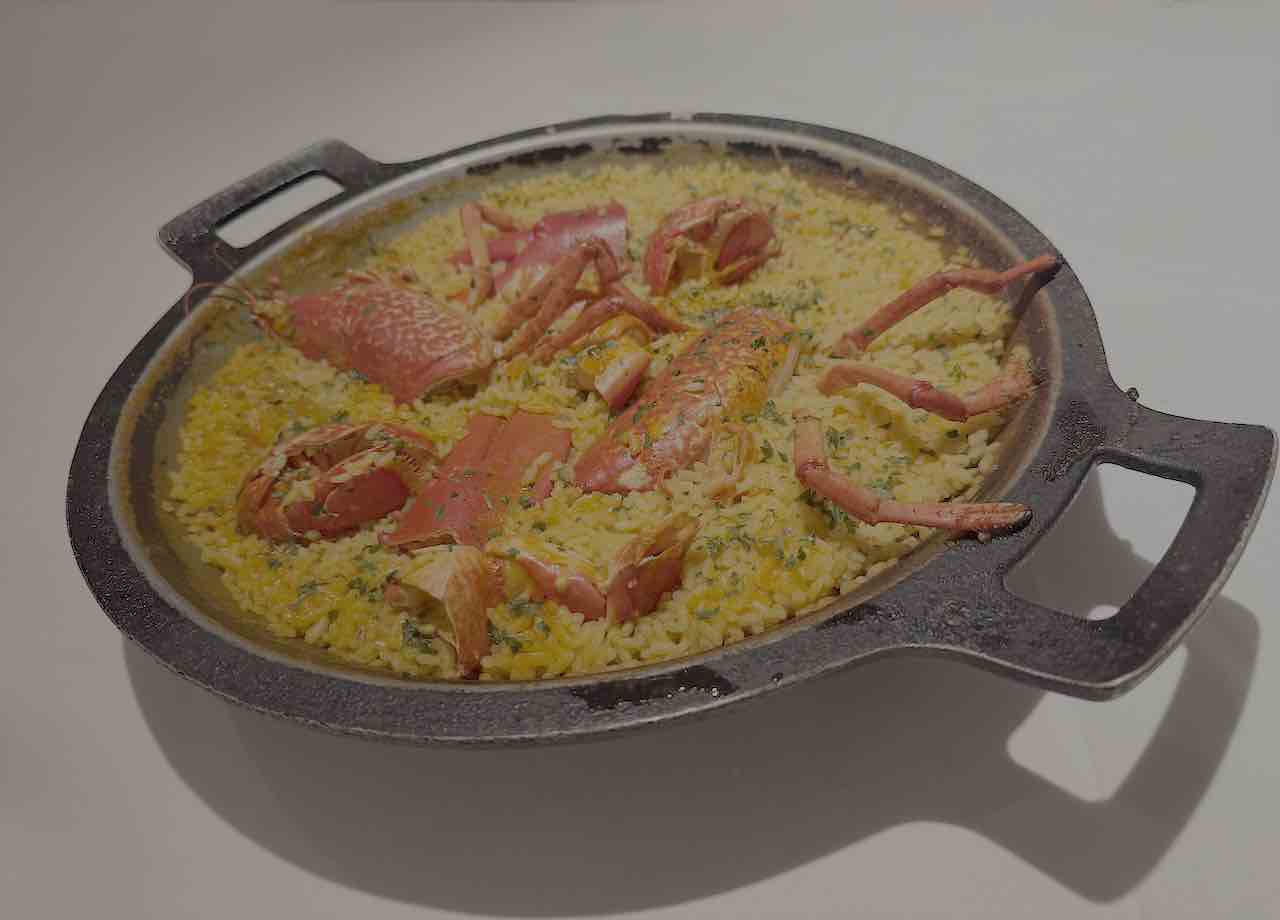 Arroz con bogavante del restaurante Gelín en Nueva Montaña, Santander