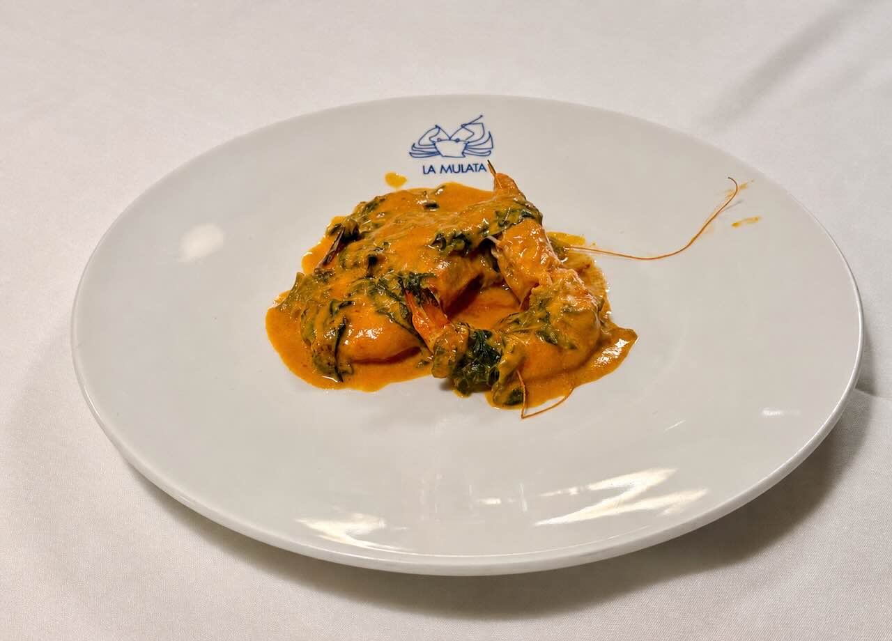 La Mulata Santander langostinos con espinacas