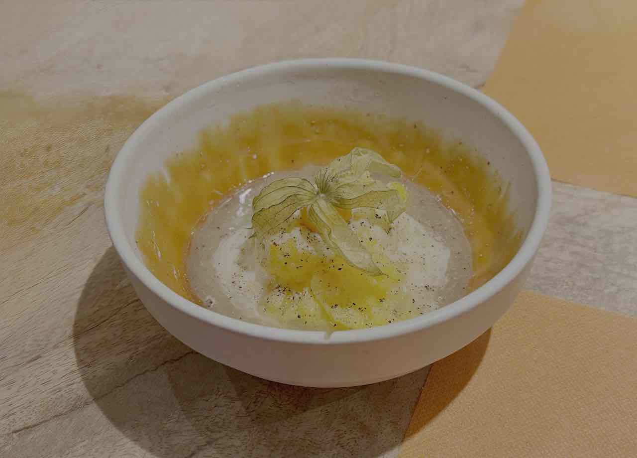 Mango biche con dulce de leche y lima en Olivetta Fusión Maliaño