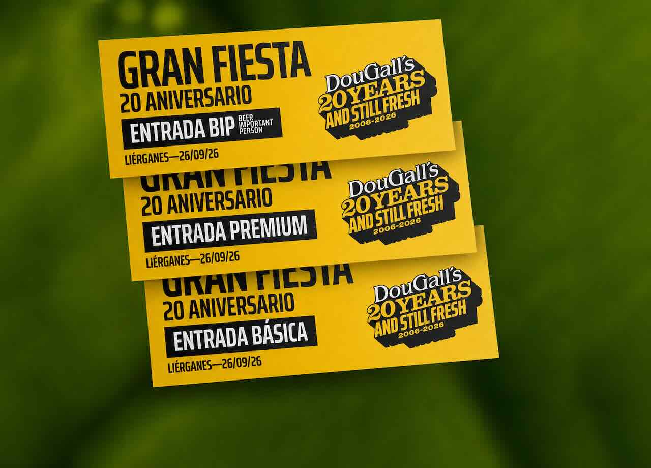 Entradas de la fiesta del 20 aniversario de Cervezas Dougall’s en Liérganes