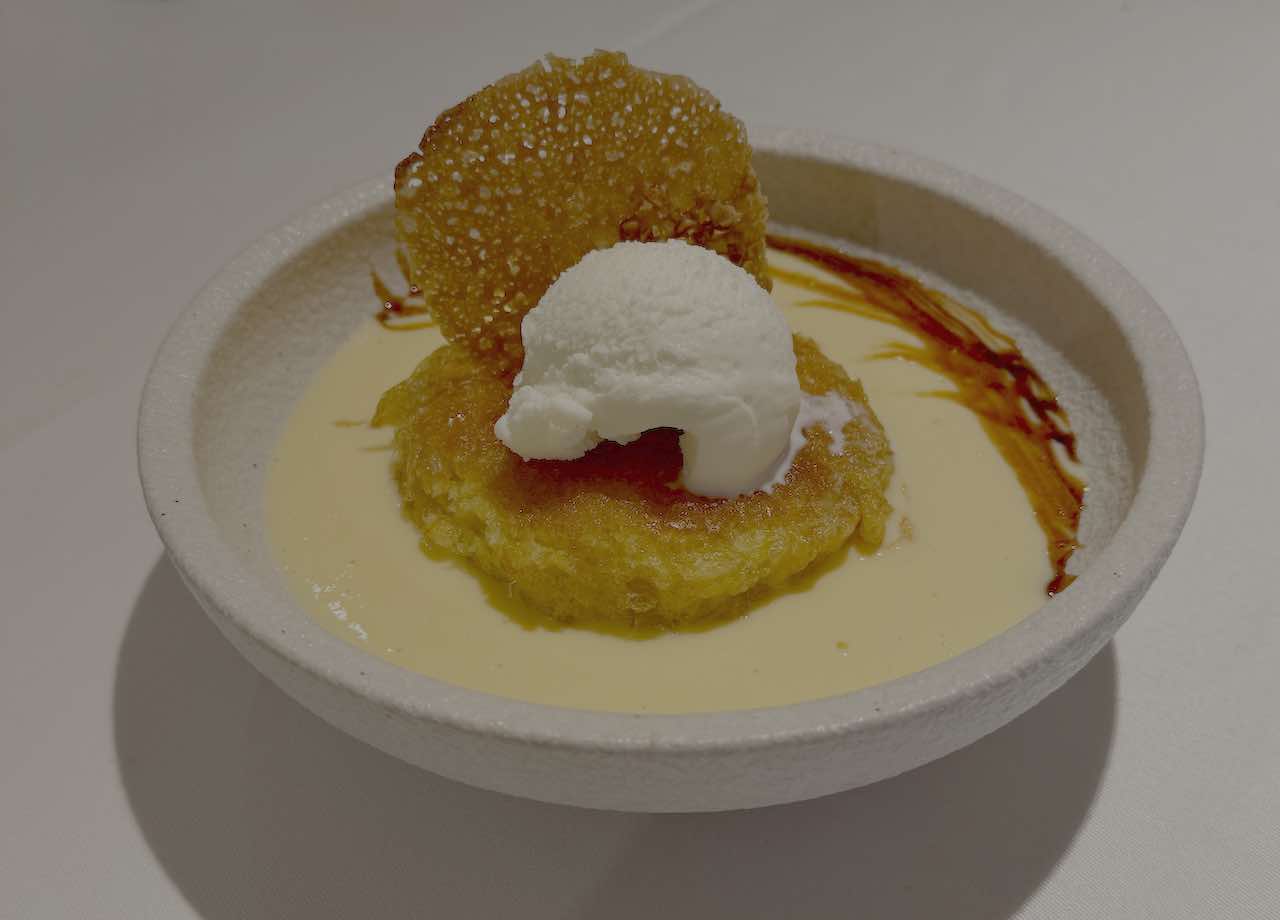Torrija con helado del restaurante Gelín
