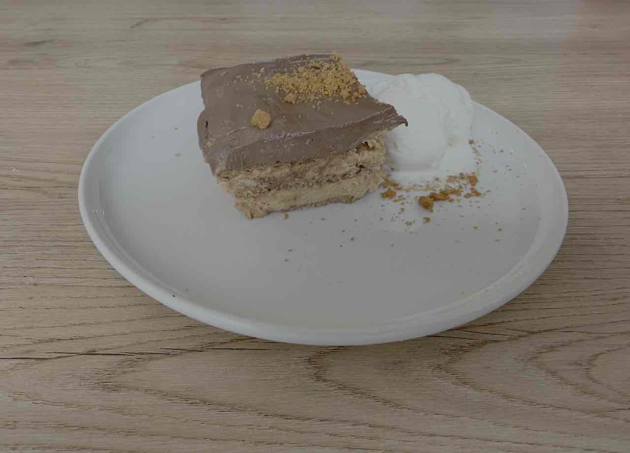 La Jibia tarta de la abuela con helado de nata