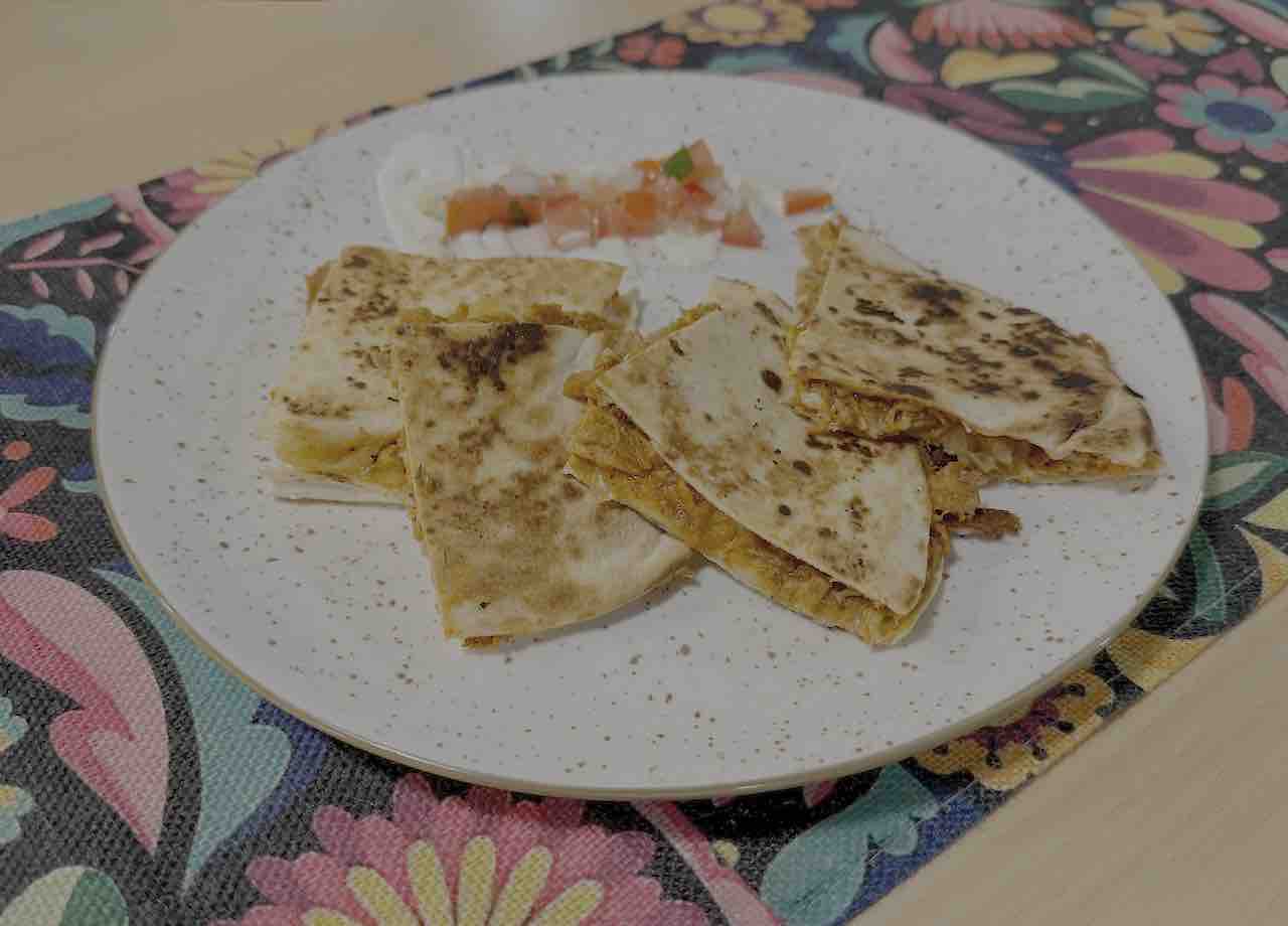 Gringa de carne al pastor y queso fundido