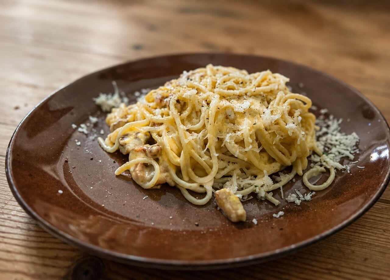 Spaghetti carbonara de El Italiano Santander